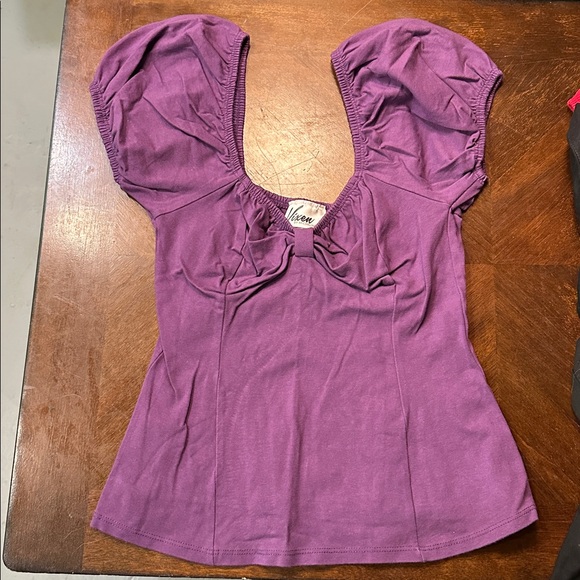 Vixen by Micheline Pitt Tops - Vixen by Micheline Pitt Purple Top